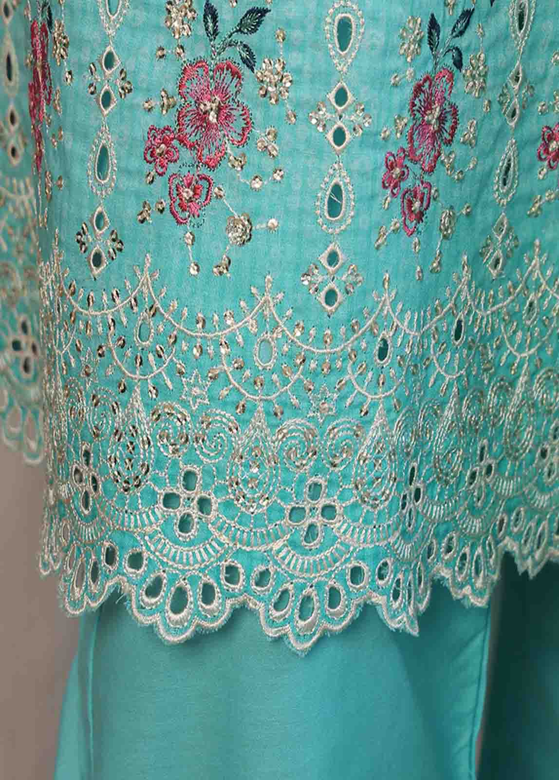 WC-RE-024-3 Piece Chikankari Stitched Suit - Image 5
