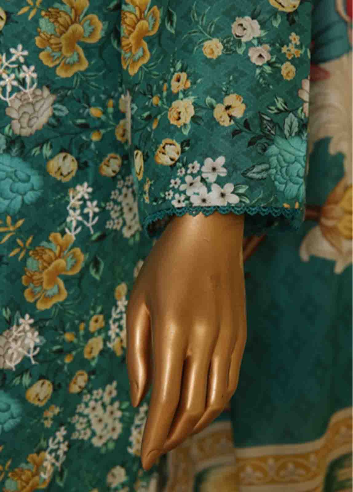 WCE-006-3 Piece Chikankari Stitched Suit - Image 3