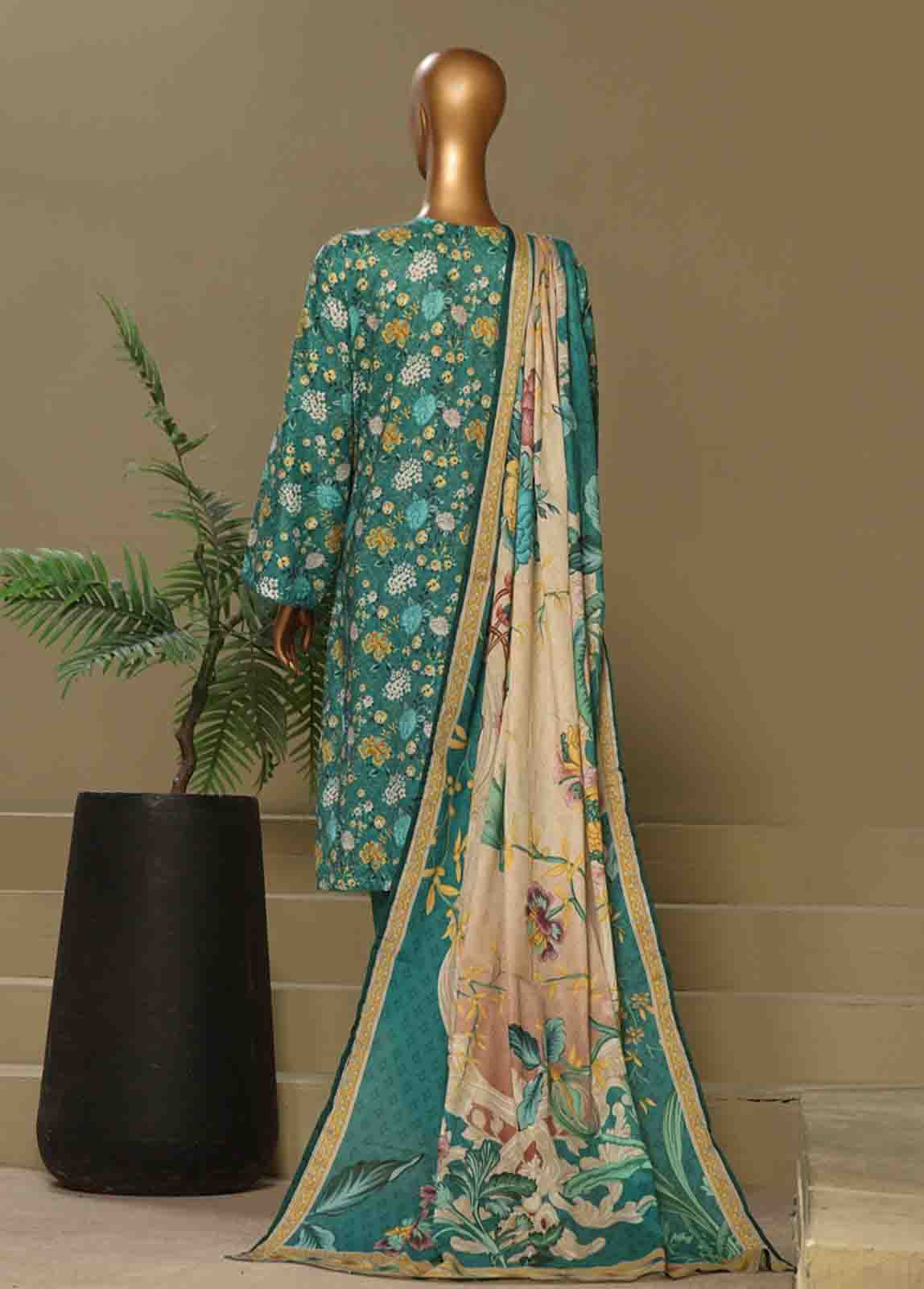 WCE-006-3 Piece Chikankari Stitched Suit - Image 6